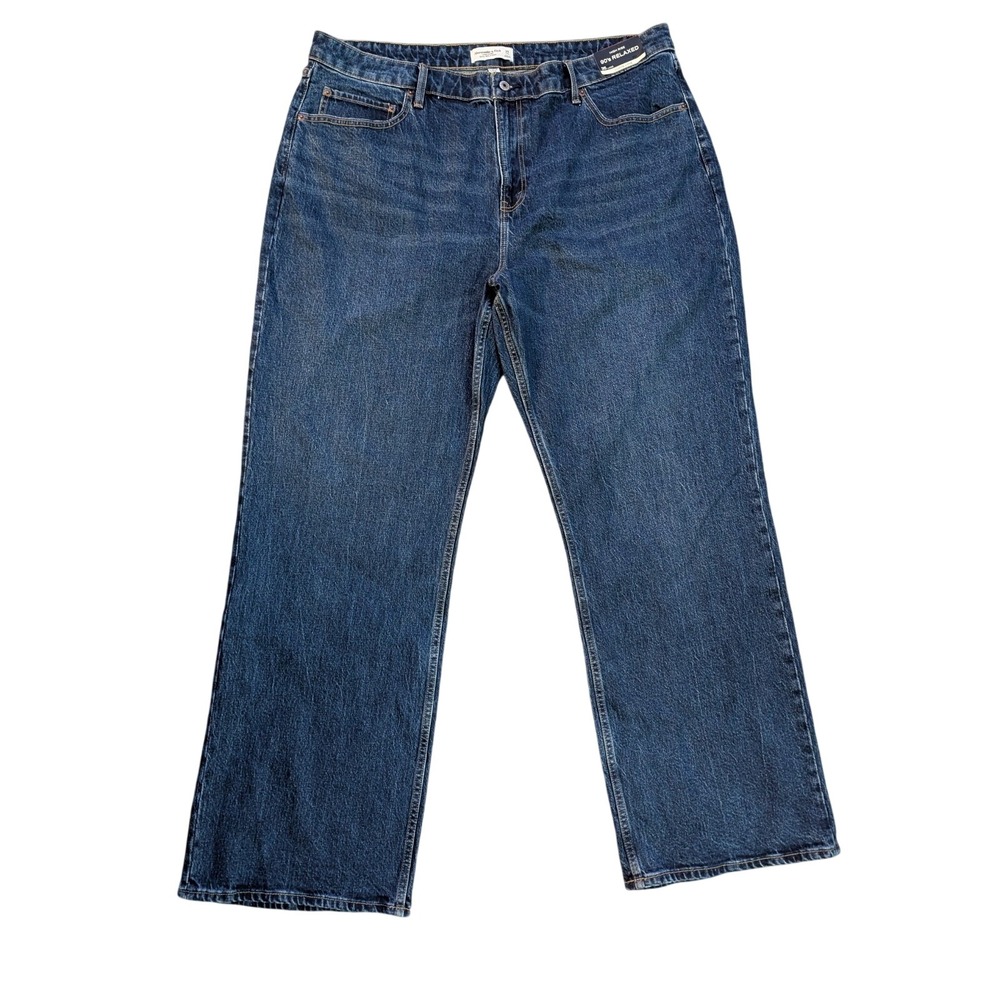 NWT Women's Abercrombie & Fitch  High Rise 90s Relaxed Curve Love Jeans 35 Long